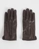 Pieces Pieces leather look gloves in chocolate brown - 1