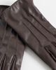 Pieces Pieces leather look gloves in chocolate brown - 3