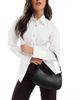 Pieces Pieces leather look shoulder bag in black - 2