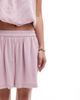 Pieces Pieces linen touch shorts in dawn pink - part of a set - 3