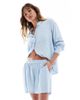 Pieces Pieces linen touch shorts in light blue - part of a set - 1