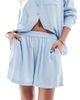 Pieces Pieces linen touch shorts in light blue - part of a set - 3