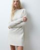 Pieces Pieces long sleeve knitted mini dress in cream-NEUTRAL - 2