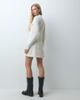 Pieces Pieces long sleeve knitted mini dress in cream-NEUTRAL - 3