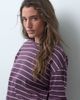 Pieces Pieces long sleeve t-shirt in raisin and pink stripe - 2