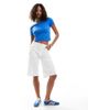 Pieces Pieces longline jorts in white-Multi - 1