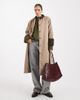 Pieces PIECES longline trench coat with collar detail in beige-Brown - 1