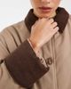 Pieces PIECES longline trench coat with collar detail in beige-Brown - 3