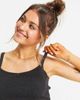 Pieces Pieces Marry knitted cropped tank in dark gray melange-Grey - 3