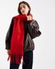 Pieces Pieces medium super soft tassel scarf in bold red - 1
