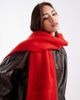 Pieces Pieces medium super soft tassel scarf in bold red - 3