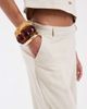 Pieces Pieces mix & match wide leg tailored pants in warm gray - 2