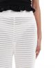 Pieces Pieces mix and match self stripe knit wide leg pants in off-white - 4