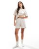 Pieces Pieces mix and match sweatshirt fabric shorts in cream-White - 1