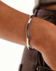 Pieces Pieces molten metal bangle in silver - 1
