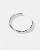 Pieces Pieces molten metal bangle in silver - 3