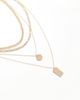 Pieces Pieces multi chain necklace with charm detail in gold - 2