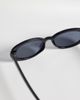 Pieces Pieces oval sunglasses in black-Multi - 3