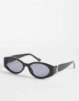 Pieces Pieces oval sunglasses in black