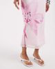 Pieces PIECES overblown placement floral print mesh midi skirt in pastel pink - part of a set - 3