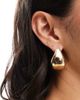 Pieces Pieces oversized chunky droplet earrings in gold - 2