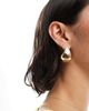 Pieces Pieces oversized chunky droplet earrings in gold - 3