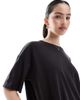 Pieces Pieces oversized T-shirt in washed black - 4