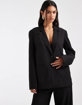 Pieces PIECES oversized tailored blazer in black - part of a set