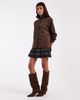 Pieces PIECES pocket detail oversized cord shirt in chocolate brown - 1