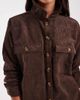 Pieces PIECES pocket detail oversized cord shirt in chocolate brown - 3