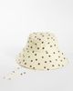 Pieces PIECES polka dot sun hat in pastel yellow and chocolate brown - 1