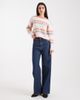 Pieces Pieces rainbow striped knit sweater in white - 4