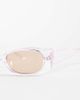 Pieces Pieces rectangular frame sunglasses in clear pink - 2