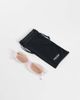 Pieces Pieces rectangular frame sunglasses in clear pink - 3