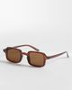 Pieces Pieces rectangular sunglasses in brown - 1