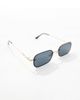 Pieces Pieces retro black lense sunglasses in gold - 2