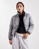 Pieces Pieces reversible padded jacket in tonal leopard print-Multi - 1