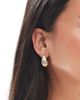 Pieces Pieces ribbed effect teardrop hoop earrings in gold - 1