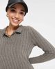 Pieces Pieces ribbed polo midi dress in gray-Green - 3