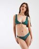 Pieces PIECES ring front glitter bikini top in dark green - part of a set - 4