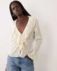 Pieces Pieces ruffle trim blouse in cream-WHITE - 1