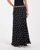 Pieces Pieces satin maxi skirt in black and white polka dot - 3