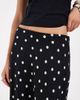 Pieces Pieces satin maxi skirt in black and white polka dot - 4