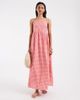 Pieces PIECES seersucker cami maxi dress in pink and red gingham print-Multi - 2