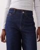 Pieces Pieces Selma high waisted wide leg jeans in dark blue denim - 4