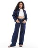 Pieces Pieces Selma wide leg jeans in dark blue denim - part of a set-Navy - 1