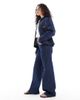 Pieces Pieces Selma wide leg jeans in dark blue denim - part of a set-Navy - 3