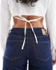 Pieces Pieces Selma wide leg jeans in dark blue denim - part of a set-Navy - 4