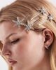 Pieces PIECES sequin star hair clips in silver - 3