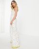 Pieces Pieces shirred sleeveless maxi dress in white ditsy floral - 4